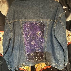 Handmade Custom Astrology Jean Jacket NEW